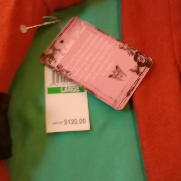 BLAC LABEL PINK , ORANGE BELTED COAT SIZE LARGE - Picture 7 of 14